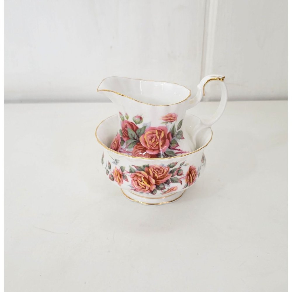 Royal Albert Centennial Rose Creamer and Open Sugar Bowl Set - Picture 2 of 9